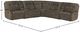 Parker House® Cooper 7-Piece Shadow Brown Manual Curved Reclining Sectional-1