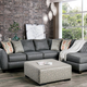 Furniture of America® Earl 2-Piece Gray Right-Arm Facing Sofa Sectional and Chaise-2