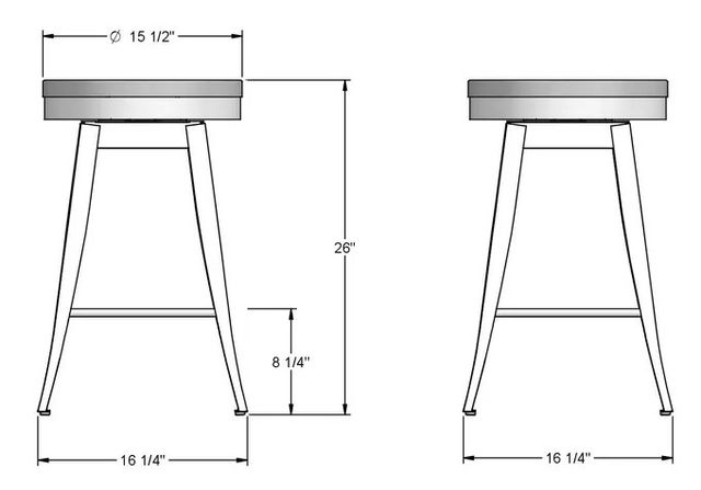 Amisco Customizable Grace Swivel Counter Stool-2