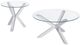 Coaster® Kenzie 2-Piece Tempered Glass Top Occasional Table with Chrome Base Set-0