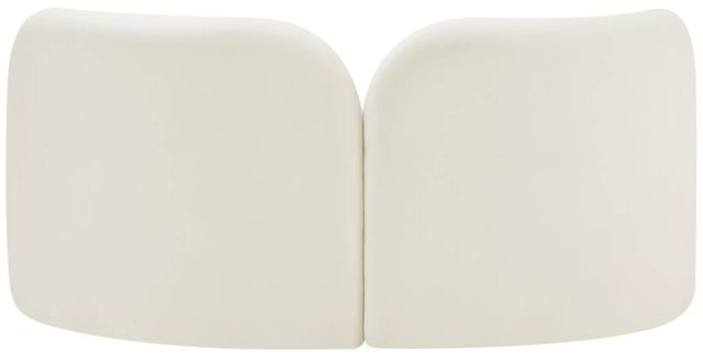 Meridian Furniture Daphne Cream 64" Velvet Loveseat-3