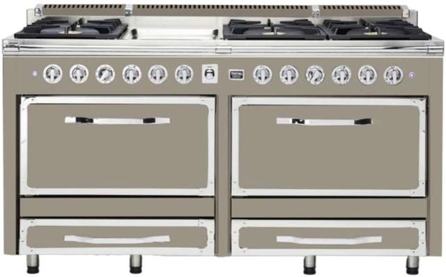 Viking® Tuscany 66" Nantucket Pro Style Dual Fuel Range with 2 Induction-0
