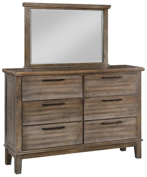 New Classic® Home Furnishings Cagney Vintage Dresser and Mirror-0
