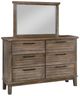 New Classic® Home Furnishings Cagney Vintage Dresser and Mirror-0
