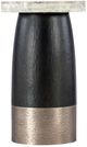 Hooker® Furniture Chapman Honed Silver Travertine Stone Top Martini Table with Black Base and Pewter Accent-0