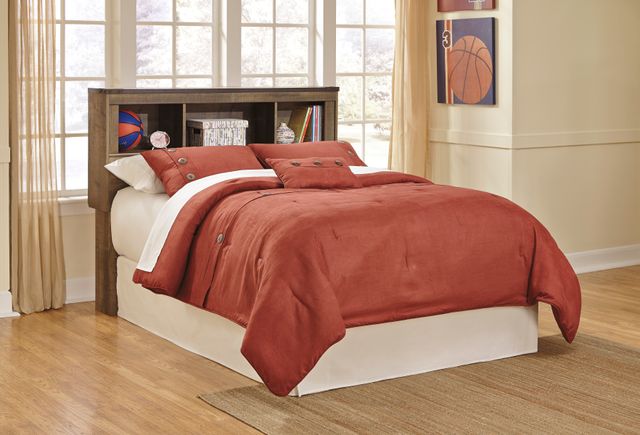 Signature Design by Ashley® Trinell Rustic Brown Twin Bookcase Headboard-2