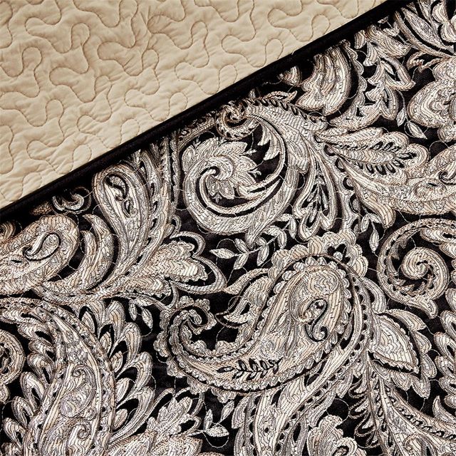 Olliix by Madison Park 6 Piece Black Full/Queen Aubrey Reversible Coverlet Set-4
