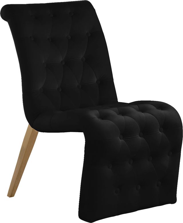 Meridian Furniture Curve Black Velvet Dining Chair-0