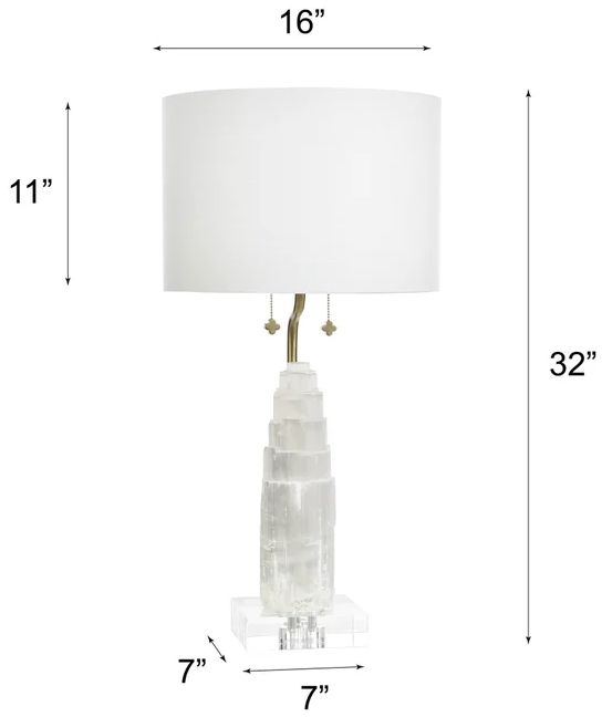 Stylecraft Tamara Day Jasper Crystal White Table Lamp-1