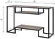 ACME Furniture Idella Rustic Oak Sofa Table with Black Base-4