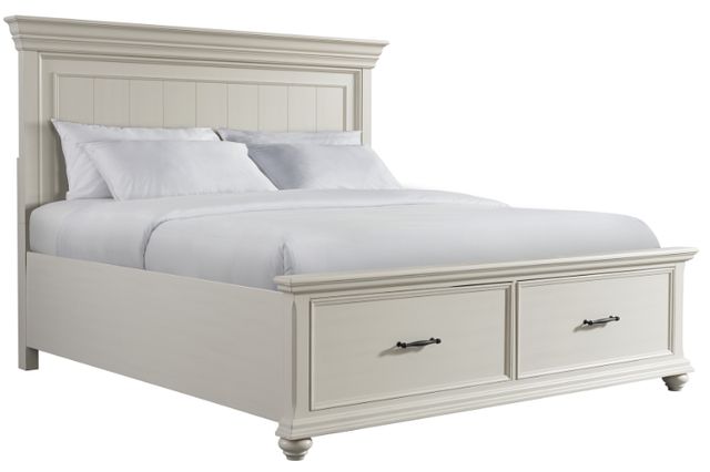 Elements International Slater 4-Piece Antique White Queen Platform Bedroom Set-3