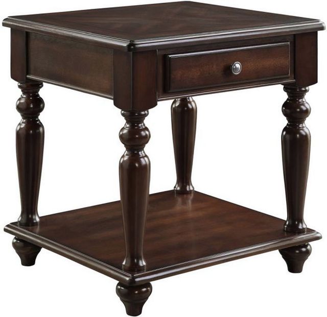 Mazin Furniture Lovington Espresso End Table-2
