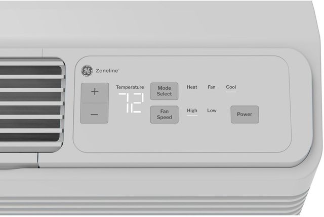 GE Zoneline® 12,000 BTU Grey White Heat Pump-4