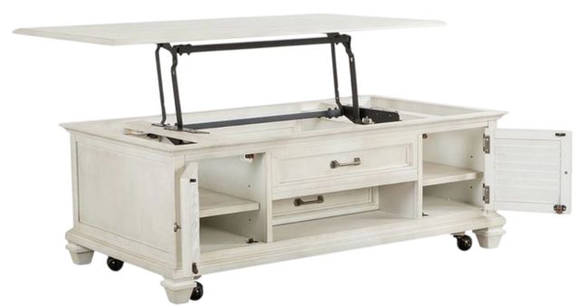 Magnussen Home® Newport Alabaster Cocktail Table with Casters-1