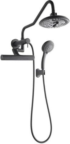 Forno Acqua AcquaFALL Mini Matte Black 8" Retrofit Shower System 1.8 GPM-0