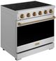 Thor Kitchen® Gordon Ramsay 36" Stainless Steel/Bronze Freestanding Pro Style Electric Range-2