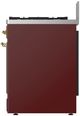 Ilve® Majestic III 30" Burgundy Pro Style Dual Fuel Liquid Propane Range with Triple Glass Door and Brass Trim-3