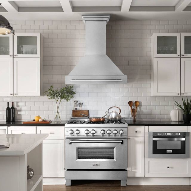 ZLINE 36" Satin Stainless Steel Wall Mounted Range Hood-3
