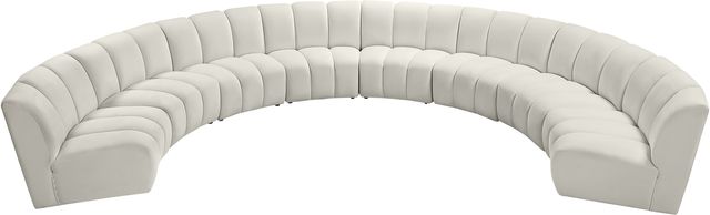 Meridian Furniture Infinity 8-Piece Cream Upholstered Modular Sectional-2