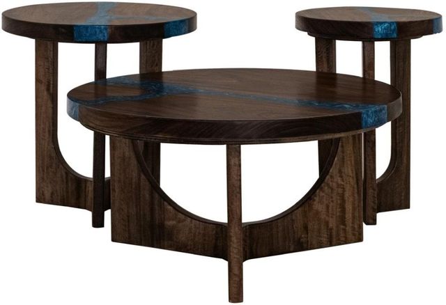 International Furniture Direct Zaphiro Brown End Table-3