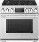 SKS 36" Stainless Steel Pro Style Dual Fuel Range-0