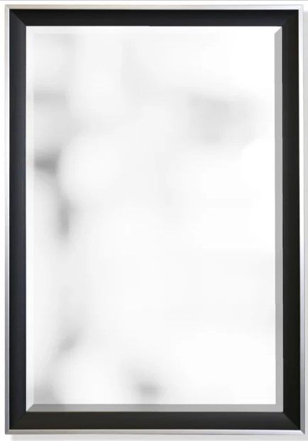 Stylecraft Black/Silver Beveled Framed Wall Mirror-0