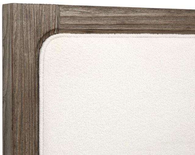 Magnussen Home® Westbourne Dark Umber/Milo Ivory Queen Panel Upholstered Headboard-2