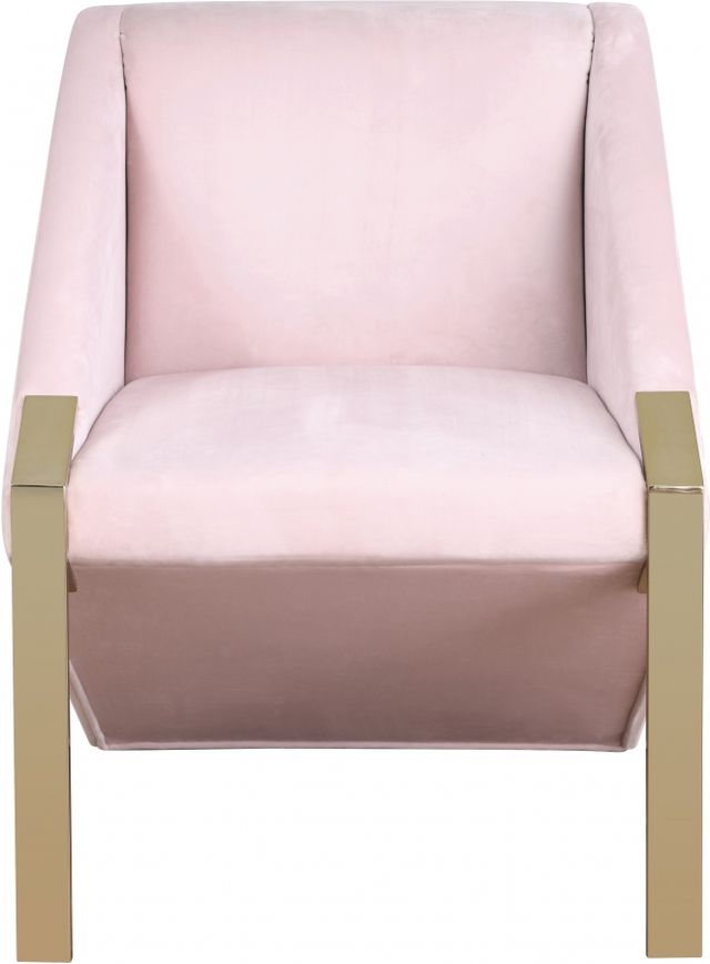 Meridian Furniture Rivet Pink Velvet Chair-1