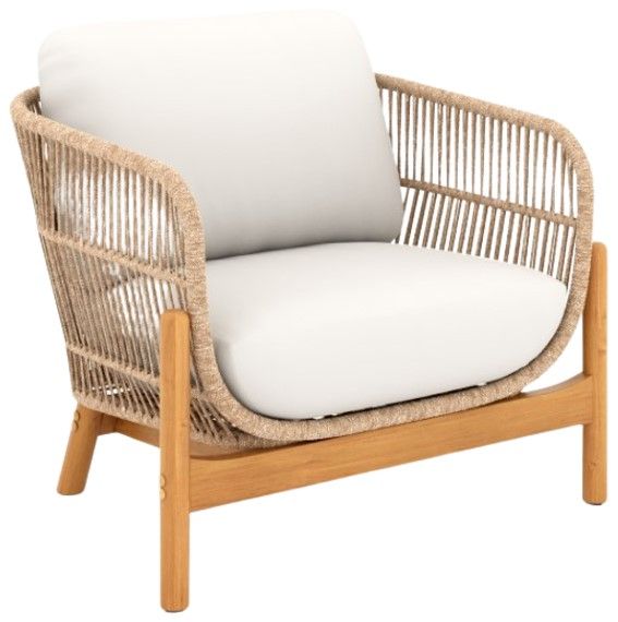 New Classic® Home Furnishings Solstice Beige/White Polyester/Nylon Outdoor Chair-0