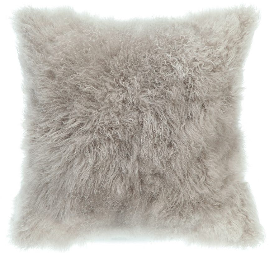 Moe s Home Collection Cashmere Light Grey Fur Pillow Colemans BrandSource Home Furnishings