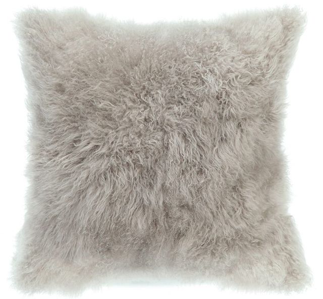 Moe's Home Collection Cashmere Light Grey Fur Pillow-0