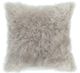 Moe's Home Collection Cashmere Light Grey Fur Pillow-0