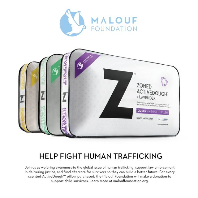 Malouf® Z™ Zoned ActiveDough™ + Chamomile Pillow-1