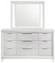 Coaster® Marmore White Dresser and Mirror-1