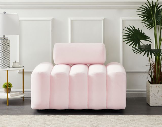 Meridian Furniture Melody Pink Velvet Chair-1