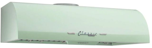 Unique® Appliances Classic Retro 36" Summer Mint Green Under Cabinet Range Hood-2