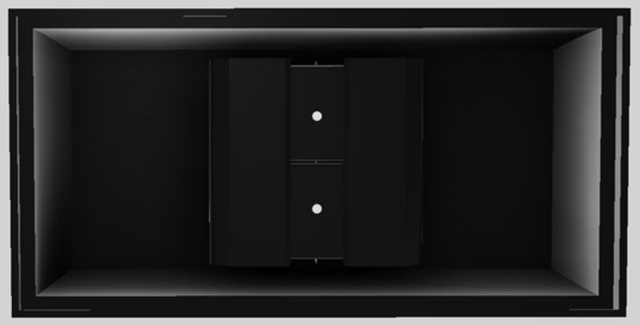 Vent-A-Hood® Designer Series 60" Black Island Range Hood-2