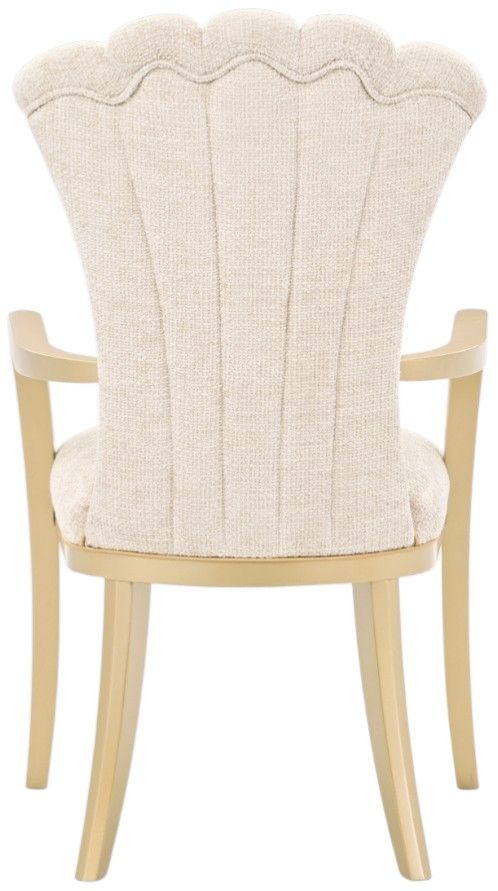Michael Amini® Fantosini Gold Leaf Dining Arm Chair-3
