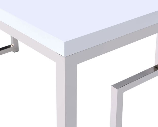 Steve Silver Co. Alize White Desk with Chrome Base-2
