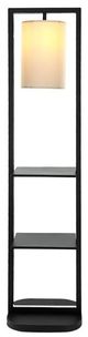 A & B Home Black Vertical Shelving Stand with Light-1