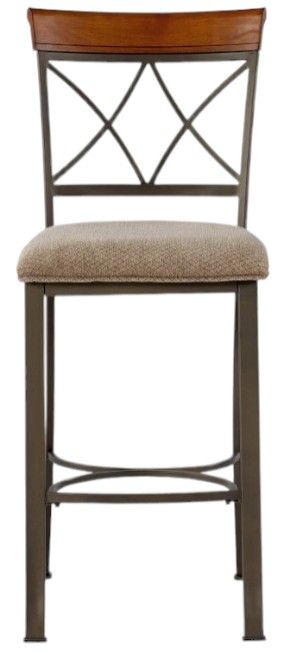Powell® Hamilton Bronze/Medium Cherry Bar Stool-3