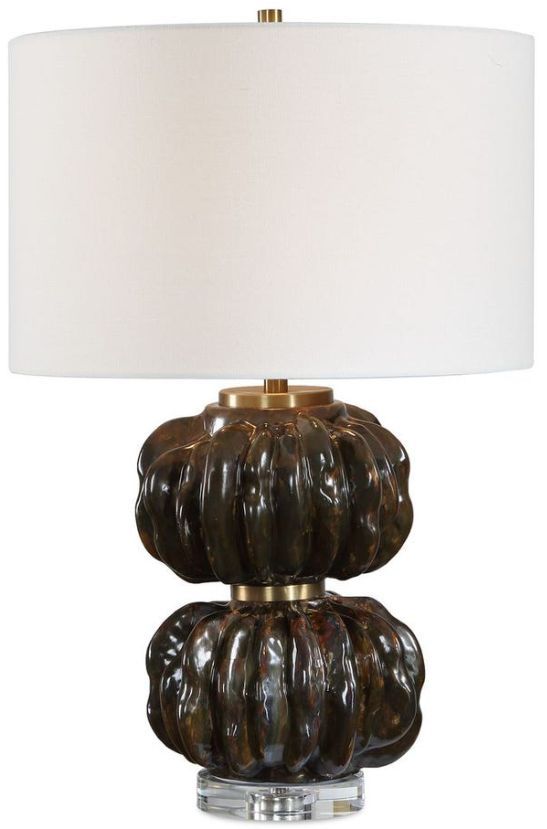 Uttermost® Jaudon Chocolate/Dark Bronze Stacked Table Lamp-4