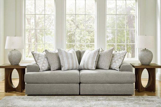 Signature Design by Ashley® Avaliyah 2-Piece Ash Small Spaced Sectional-1