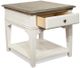 Riverside Furniture Myra Natural Leg Side Table with Paperwhite Base-4