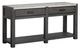 Magnussen Home® Plum Creek Ravenwood Black Sofa Table with Marble Top-0