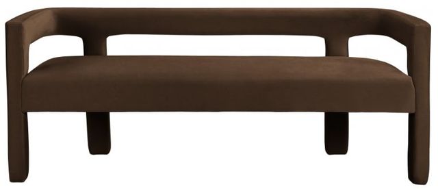 Meridian Furniture Athena Brown Velvet Upholstered Bench-1