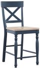 Steve Silver Co. Darcy Midnight Blue/Natural Counter Stool-0