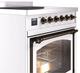 Ilve® Nostalgie II Noblesse 30'' White Pro Style Induction Range with Burnished Trim-4