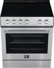 FORNO® Leonardo 30" Stainless Steel Pro Style Electric Range-3