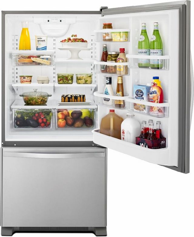 Whirlpool® Gold® 33 in. 22.1 Cu. Ft. Stainless Steel Bottom Freezer Refrigerator-1